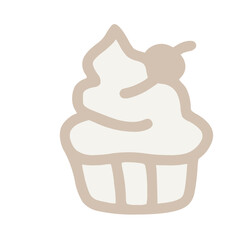 cupcake with whip cream 