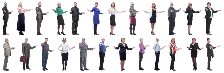 Obraz premium group of successful business people isolated on white