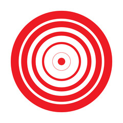 Pain Icon, Painful Spot Mark, Ache Symbol, Painkiller Target, Pain Pointing Sign, Red Circle Illness Location