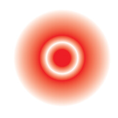 Pain Icon, Painful Spot Mark, Ache Symbol, Painkiller Target, Pain Pointing Sign, Red Circle Illness Location
