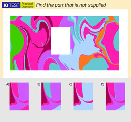 Visual intelligence questions IQ TEST, visual intelligence questions, find the missing. Find the missing piece
