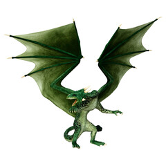 Obraz premium 3D Rendering Fairy Tale Dragon on White