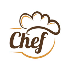 Kitchen Chef Design Logo Template.