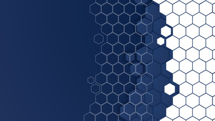 Vector hexagons pattern. Geometric abstract background with simple hexagonal elements. Medical, technology or science design.