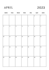 Monthly Planner April