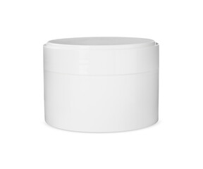Jar of hand cream isolated on white