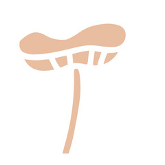 Autumn Doodle flat icon Orange agaric Mushroom 