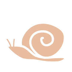 Autumn Doodle flat icon Snail 