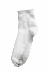 One used dirty sock isolated on white