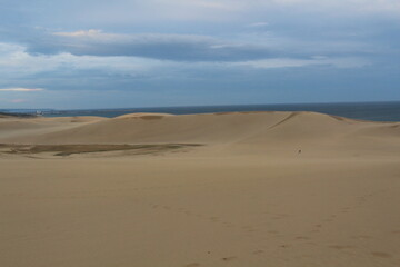 Fototapeta na wymiar 夜明けの鳥取砂丘 Tottori sand dunes at dawn Japan