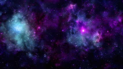 Naklejka premium The night starry sky. galaxy background with nebula cosmos. Stardust in deep space and bright shining stars in universe.