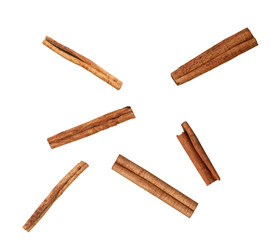 cinnamon sticks isolated on white background