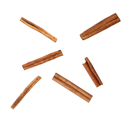 cinnamon sticks isolated on white background