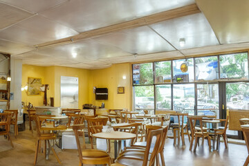 The interior of a cafe, Generative AI