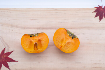 Sweet and delicious hard persimmon