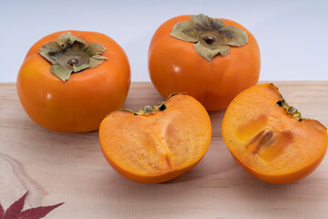 Sweet and delicious hard persimmon