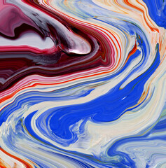 red and blue paint