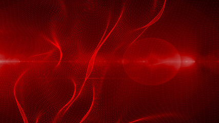 red electricity particle form, futuristic neon graphic Background, science energy 3d abstract art element illustration, technology artificial intelligence, shape theme wallpaper