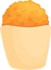 Croquette bag icon cartoon vector. Food cuisine. Snack meal