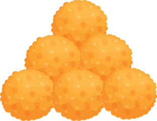 Dish ball icon cartoon vector. Croquette food. Snack cooking
