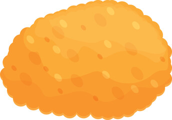 Snack croquette icon cartoon vector. Food cuisine. Cooking meal