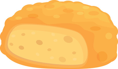 Deep gourmet icon cartoon vector. Cooking ball. Cheese croquette