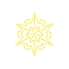 Празднование рождественской звезды — векторная иллюстрация