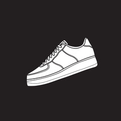 Sneaker shoe . Concept. Flat design. Vector illustration. Sneakers in flat style. Sneakers side view. Fashion sneakers.