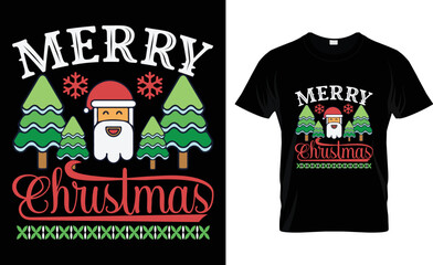 merry christmas t-shirt design template.