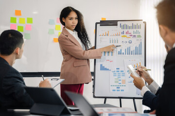 Businessman, administrator, financial audit and secretary making reports, calculating balance. Income audit service within audit concept.