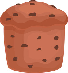 Italian panettone icon cartoon vector. Bread cake. Chocolate bakery