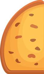 Piece of panettone icon cartoon vector. Italian cake. Sweet cake