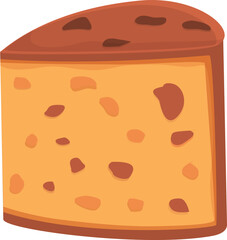 Cream panettone icon cartoon vector. Italian cake. Sweet food