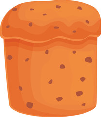 Christmas panettone icon cartoon vector. Italian cake. Sweet food
