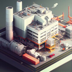 isometric modern building
