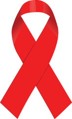 vector file of aids - hiv red ribbon