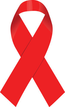 vector file of aids - hiv red ribbon