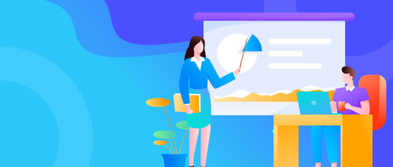 Business work character flat vector concept operation illustration
