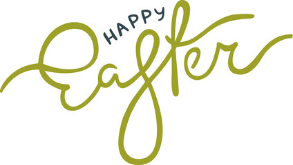 Happy Easter lettering inscription