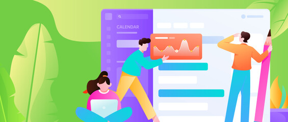 Business work character flat vector concept operation illustration
