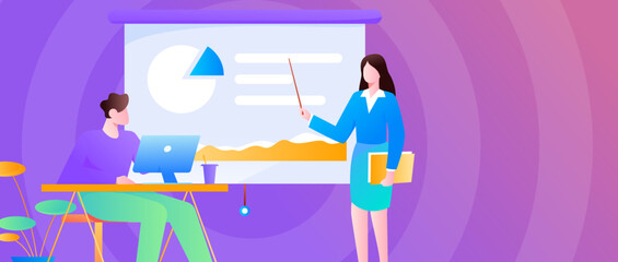 Business work character flat vector concept operation illustration
