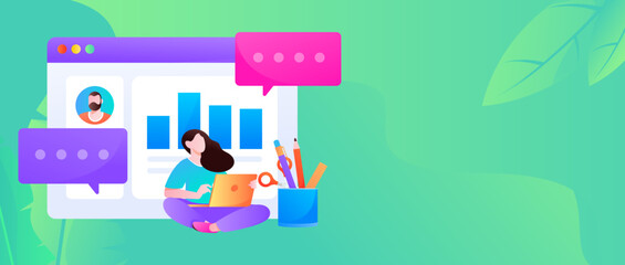 Business work character flat vector concept operation illustration
