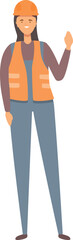 Engineer salute icon cartoon vector. Work professional. Safety staff