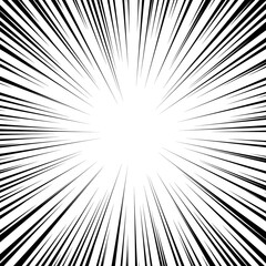 Obraz premium Explosion background. Manga speed frame. Superhero action. Radial lines for comics.