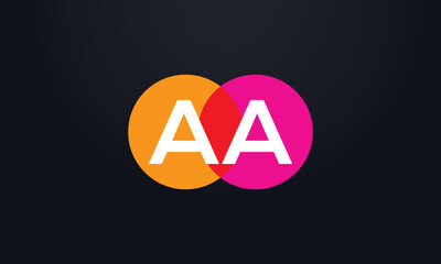 Multi Color Circle logo and colourful circle monogram vector and multiple colorful logo design icon vector with colourful group letters symbol