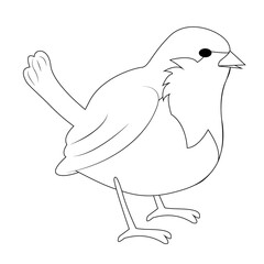 Christmas bird. Robin. Silhouette. Banner design element. poster, flyer, invitation, postcard, social networks.