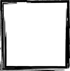 Dirty frame with a splash of black paint. Grunge frame painted with a brush. Banner design elements. poster, flyer, invitation, postcard.