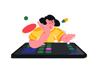 Business work character flat vector concept operation illustration
