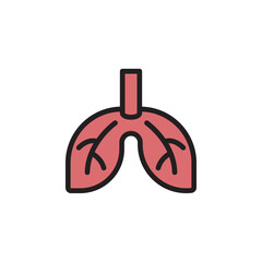 smoke lungs outline icon. Elements of smoking activities illustration icon. Signs and symbols can be used for web, logo, mobile app, UI, UX