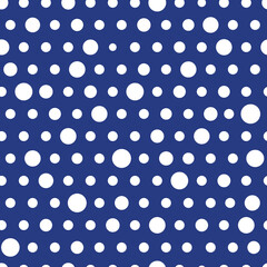 Vector Hanukkah polka dots repeat pattern background design